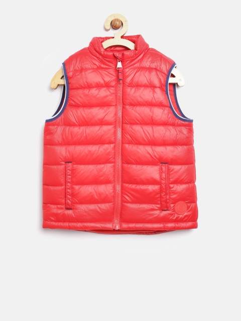 

mothercare Boys Red Solid Sleeveless Quilted Jacket