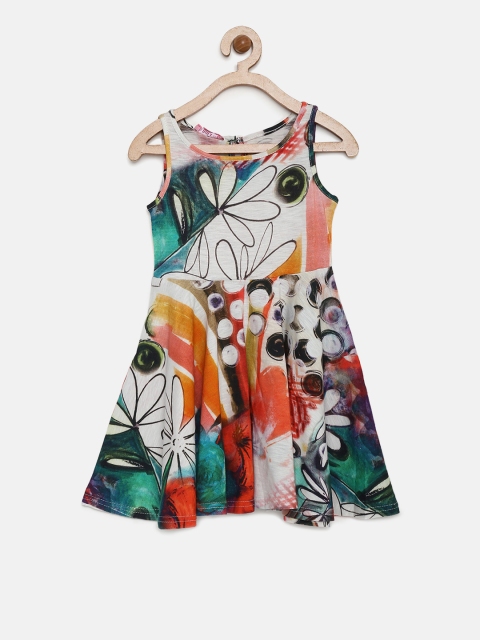 

Biba Girls Multicoloured Printed Fit & Flare Dress, Multi