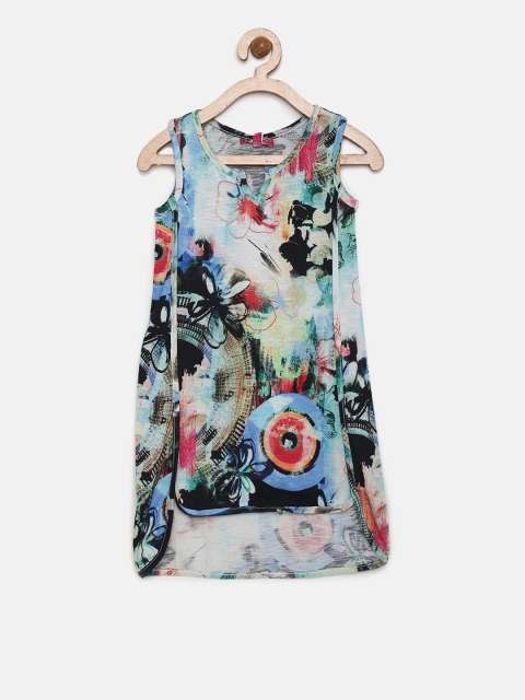 

Biba Girls Multicoloured Printed A-Line Dress, Multi