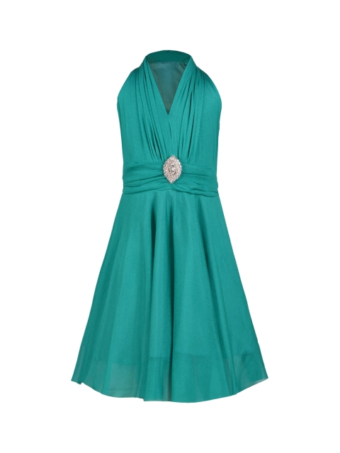 

Aarika Girls Green Self Design Maxi Dress