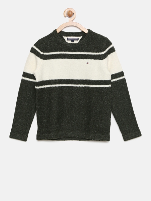 

Tommy Hilfiger Boys Charcoal Grey Colourblocked Sweater