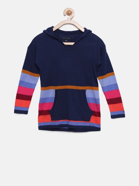 

Tommy Hilfiger Girls Blue & Red Striped Pullover