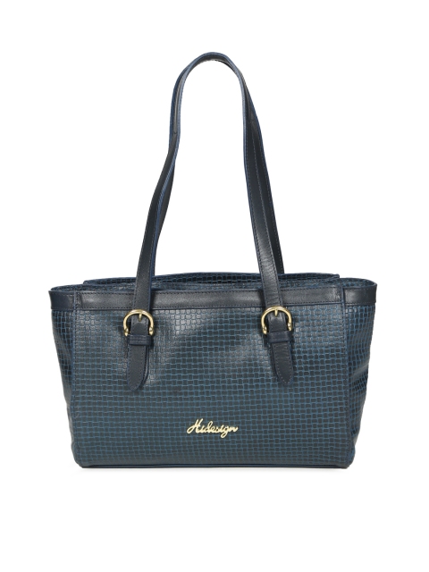 

Hidesign Navy Blue Textured Shoulder Bag