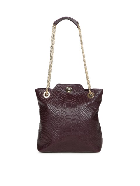 

Hidesign Purple Textured Leather Tote Bag