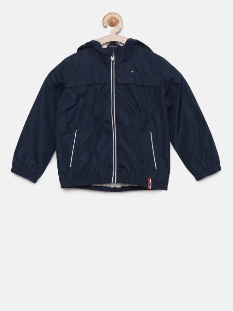 

Tommy Hilfiger Girls Navy LG FAYE MINI Hooded Sporty Jacket, Navy blue
