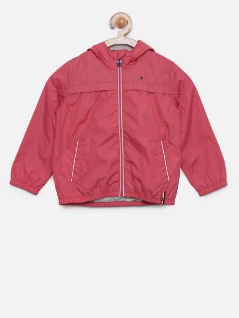 

Tommy Hilfiger Girls Pink LG FAYE MINI Hooded Sporty Jacket
