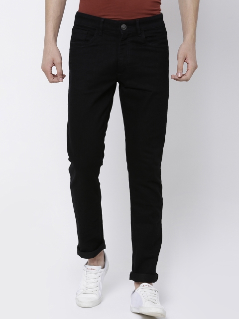 

HIGHLANDER Men Black Slim Fit Mid-Rise Mildly Distressed Stretchable Jeans