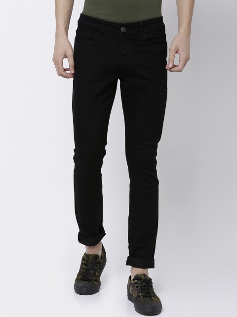 

HIGHLANDER Men Black Slim Fit Mid-Rise Mildly Distressed Jeans