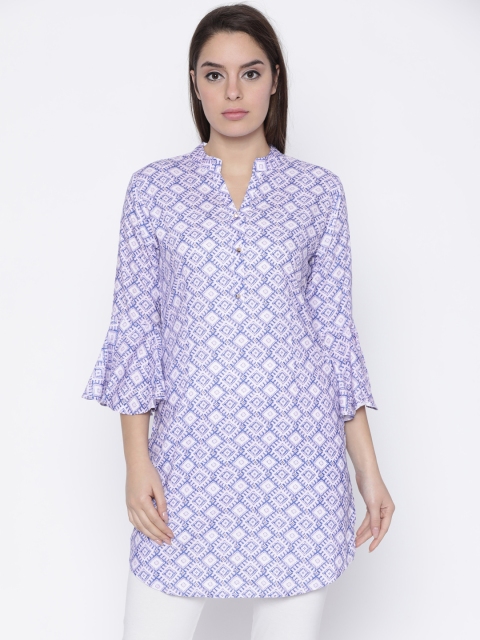 

Soch Off-White & Blue Printed Tunic