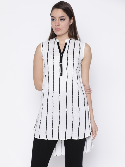 

Soch Off-White & Black Striped Tunic