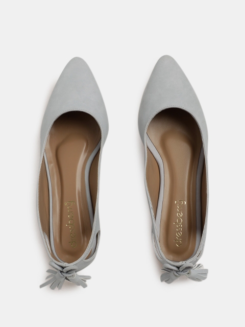 

DressBerry Women Grey Solid Synthetic Ballerinas