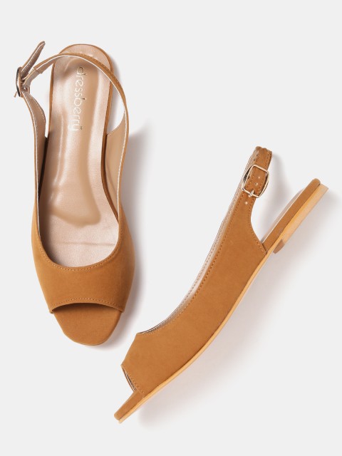 

DressBerry Women Tan Brown Flats