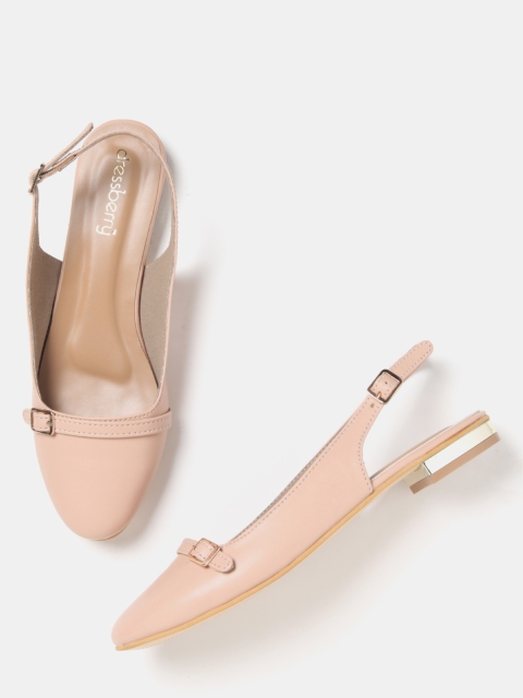 

DressBerry Women Beige Solid Ballerinas