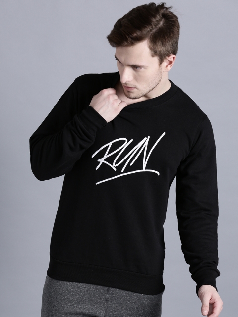 

Kook N Keech Men Black Embroidered Detail Sweatshirt