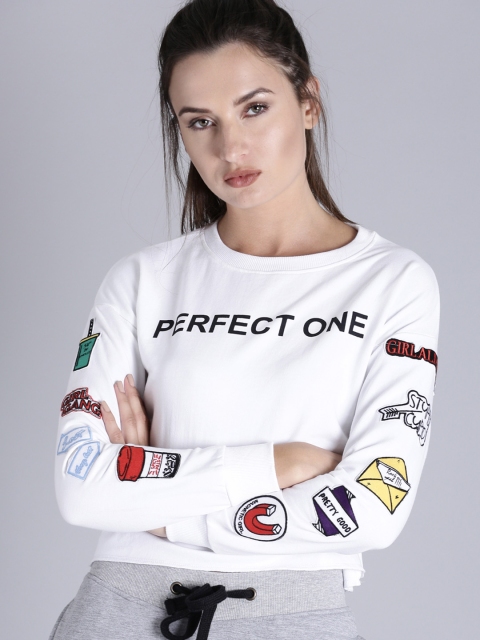 

Kook N Keech Women White Printed Sweatshirt