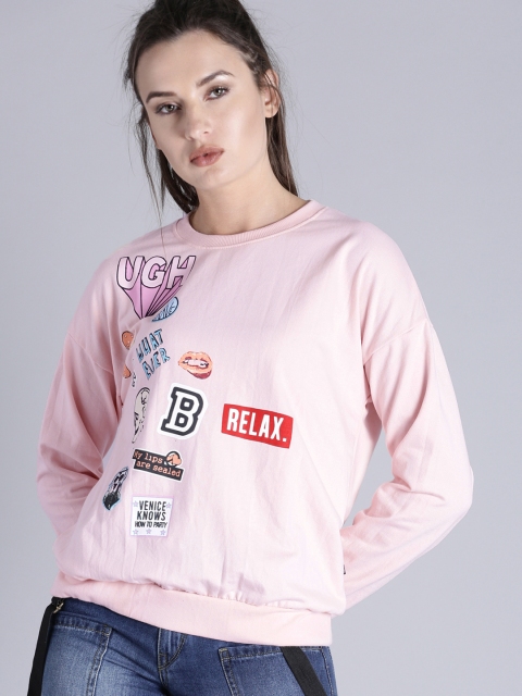 

Kook N Keech Women Pink Printed Sweatshirt