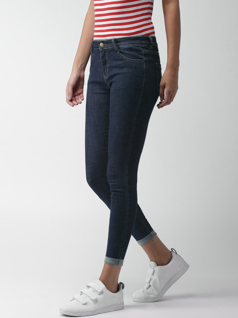 

Mast & Harbour Women Blue Slim Fit Mid-Rise Clean Look Stretchable Jeans