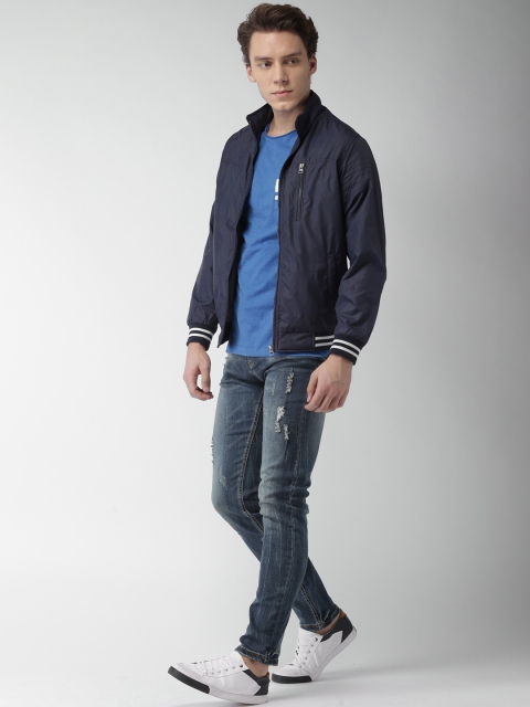 

Mast & Harbour Men Blue Slim Fit Mid-Rise Mildly Distressed Stretchable Jeans