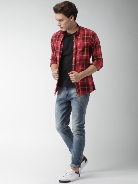 

Mast & Harbour Men Blue Slim Fit Mid-Rise Mildly Distressed Stretchable Jeans
