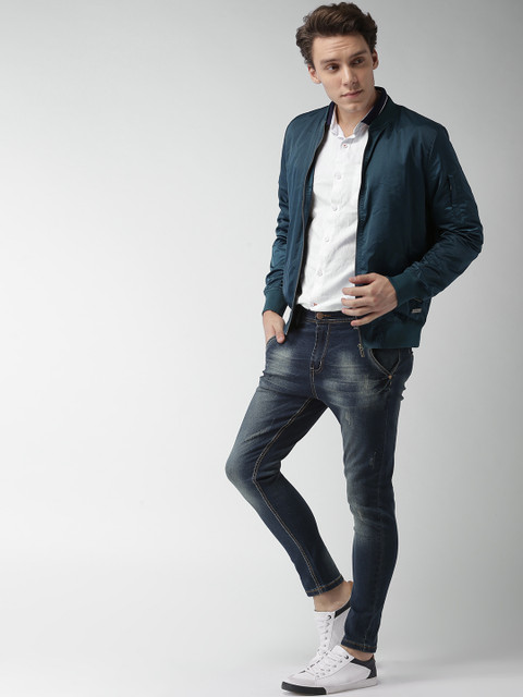 

Mast & Harbour Men Blue Slim Fit Mid-Rise Mildly Distressed Stretchable Jeans