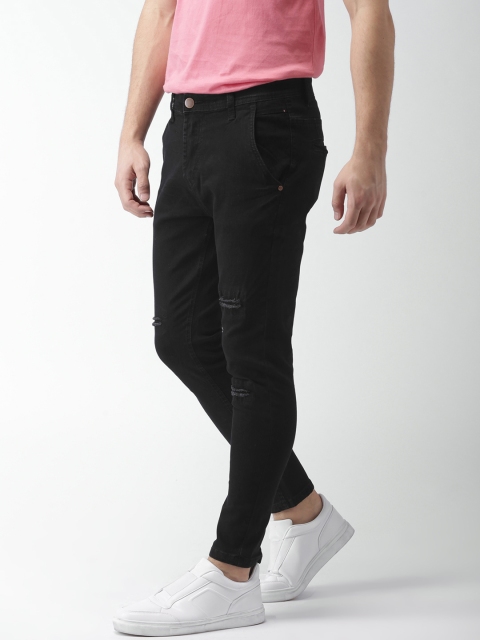 

Mast & Harbour Men Black Skinny Fit Mid-Rise Mildly Distressed Stretchable Jeans