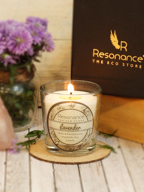 

Resonance Set of 2 Lavender Scented Candles, White