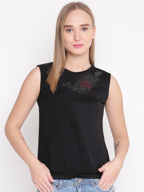 

Madame Women Black Solid Top