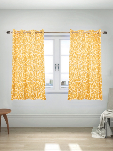 

House This Yellow Set of 2 Printed Regular Window Curtains