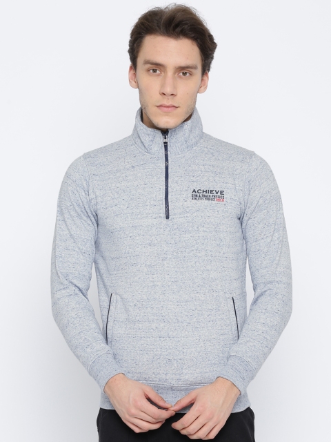 

Sweet Dreams Men Grey Self Design Sweatshirt