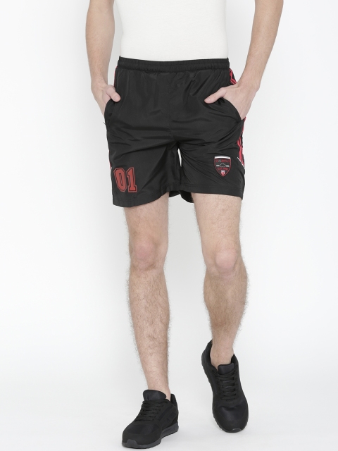 

Sweet Dreams Men Black Solid Sports Shorts