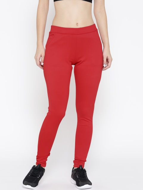 

Sweet Dreams Red Solid Workout Tights