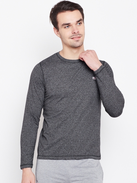 

Sweet Dreams Men Charcoal Grey Solid Round Neck T-shirt
