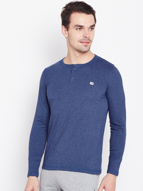 

Sweet Dreams Men Blue Solid Henley Neck T-shirt