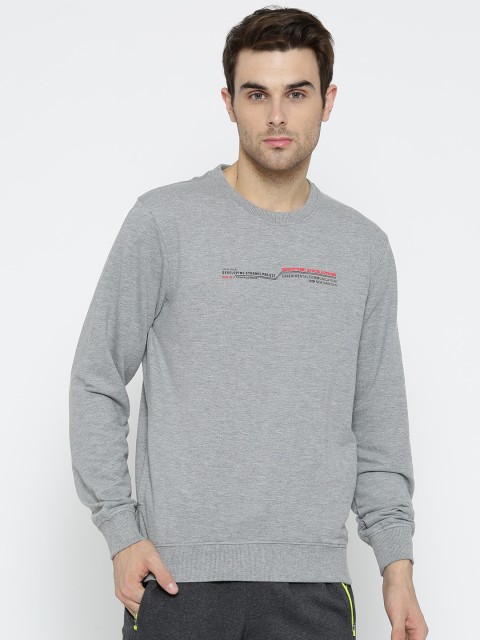 

Sweet Dreams Men Grey Melange Solid Sweatshirt