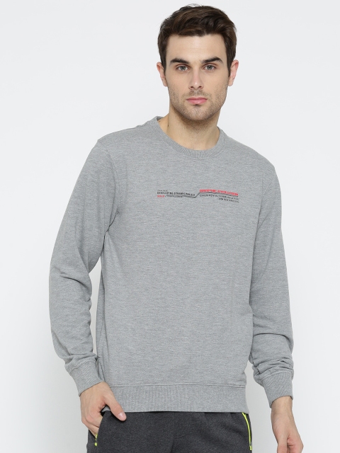 

Sweet Dreams Men Grey Melange Solid Sweatshirt