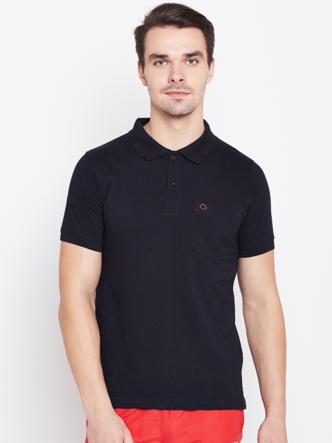 

Sweet Dreams Men Navy Blue Solid Polo Collar T-shirt