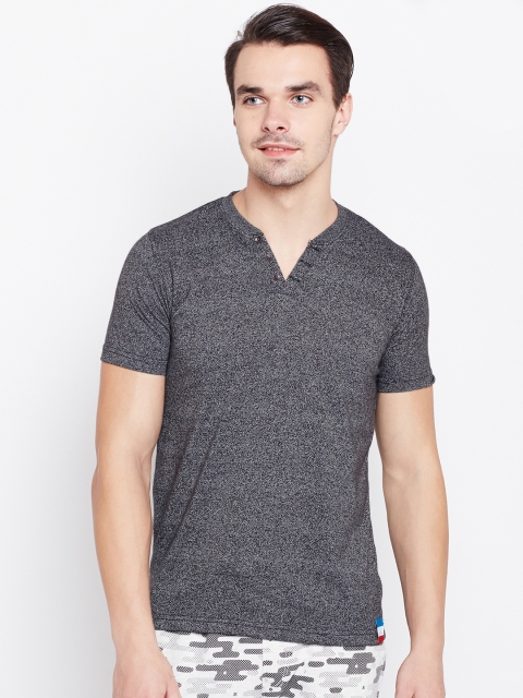 

Sweet Dreams Men Charcoal Grey Solid Round Neck T-shirt