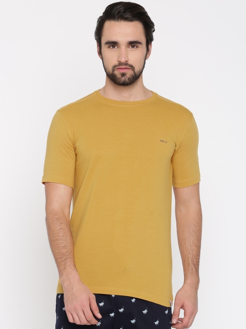 

Sweet Dreams Men Yellow Solid Lounge T-shirt