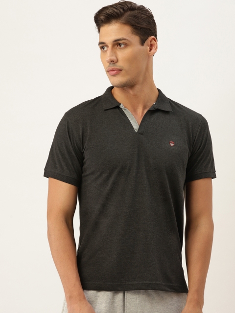 

Sweet Dreams Men Charcoal Grey Solid Polo Collar Lounge T-Shirt F-MT-0439B
