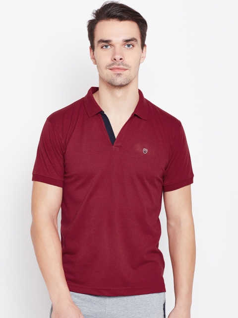 

Sweet Dreams Men Maroon Solid Polo T-shirt