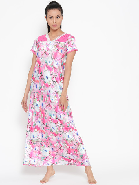 

Sweet Dreams Pink Printed Maxi Nightdress