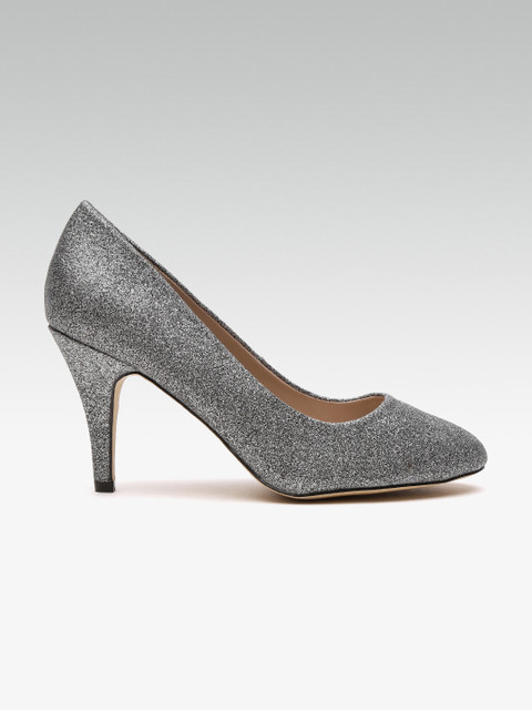 

DOROTHY PERKINS Women Silver-Toned Shimmer Pumps