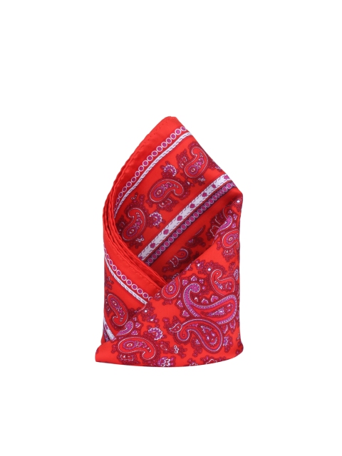 

Alvaro Castagnino Red Printed Pocket Square
