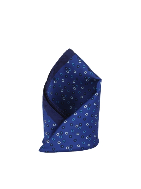

Alvaro Castagnino Blue Printed Pocket Square
