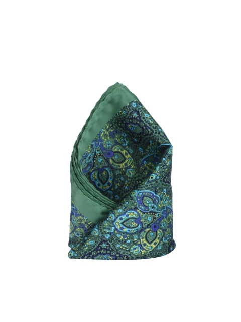 

Alvaro Castagnino Green Printed Pocket Square