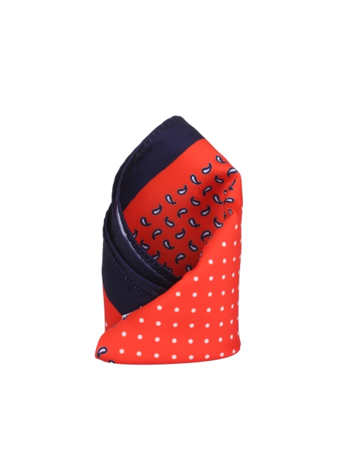 

Alvaro Castagnino Red Printed Pocket Square