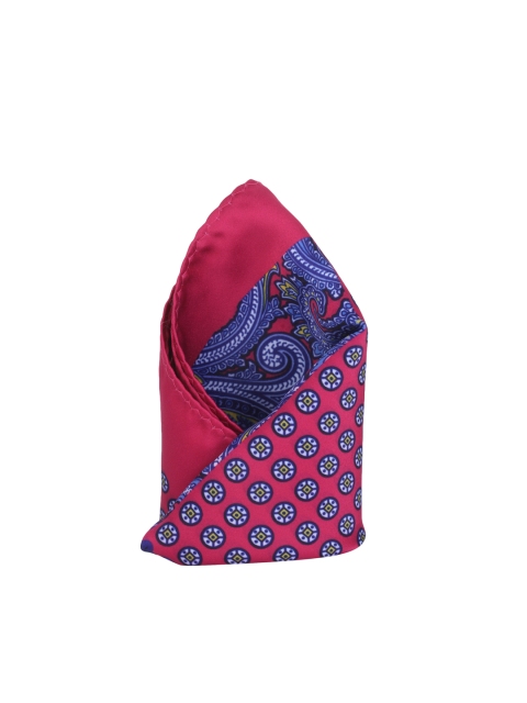 

Alvaro Castagnino Pink & Blue Printed Pocket Square
