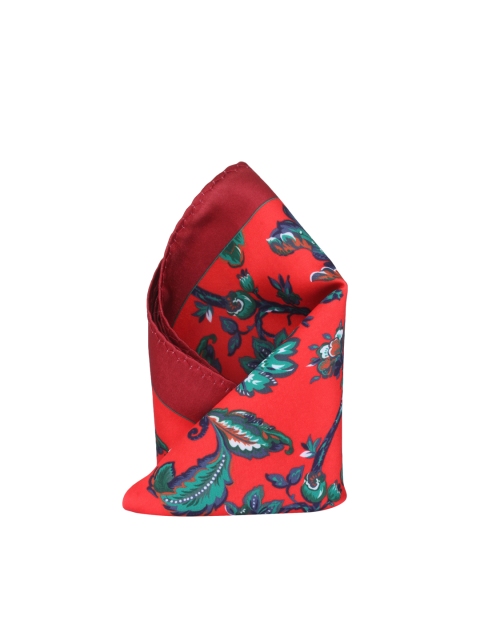 

Alvaro Castagnino Red Printed Pocket Square
