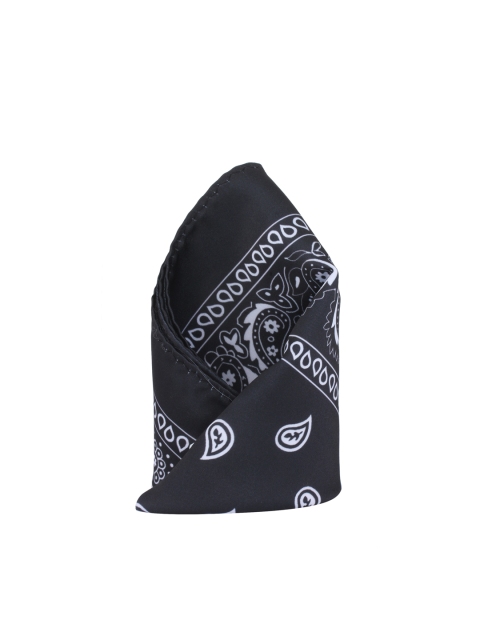 

Alvaro Castagnino Black Printed Pocket Square