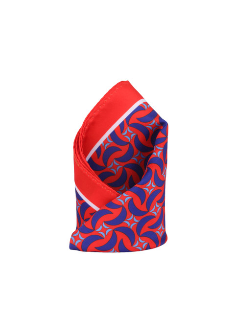 

Alvaro Castagnino Red Printed Pocket Square